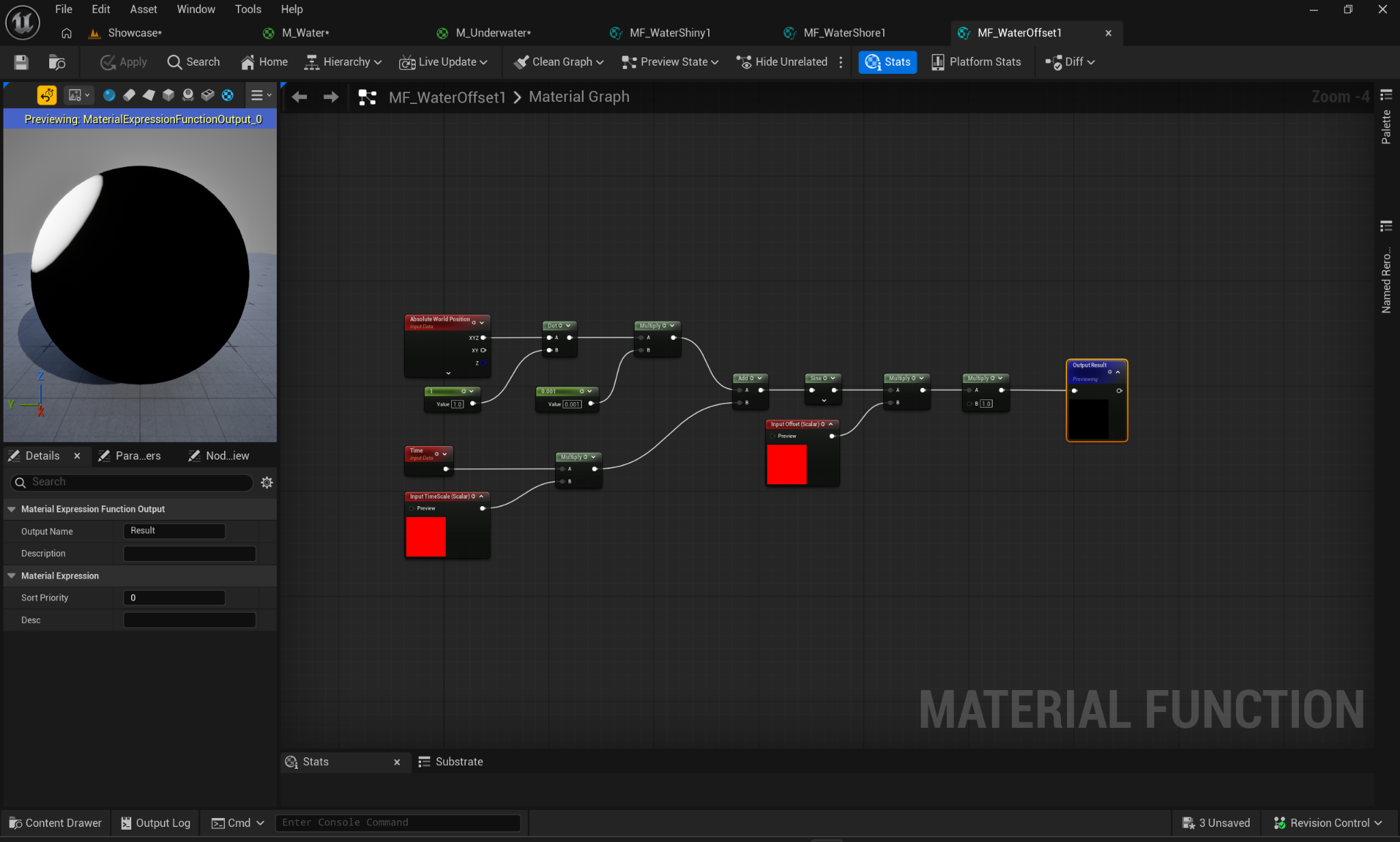 Sine-based wave displacement graph